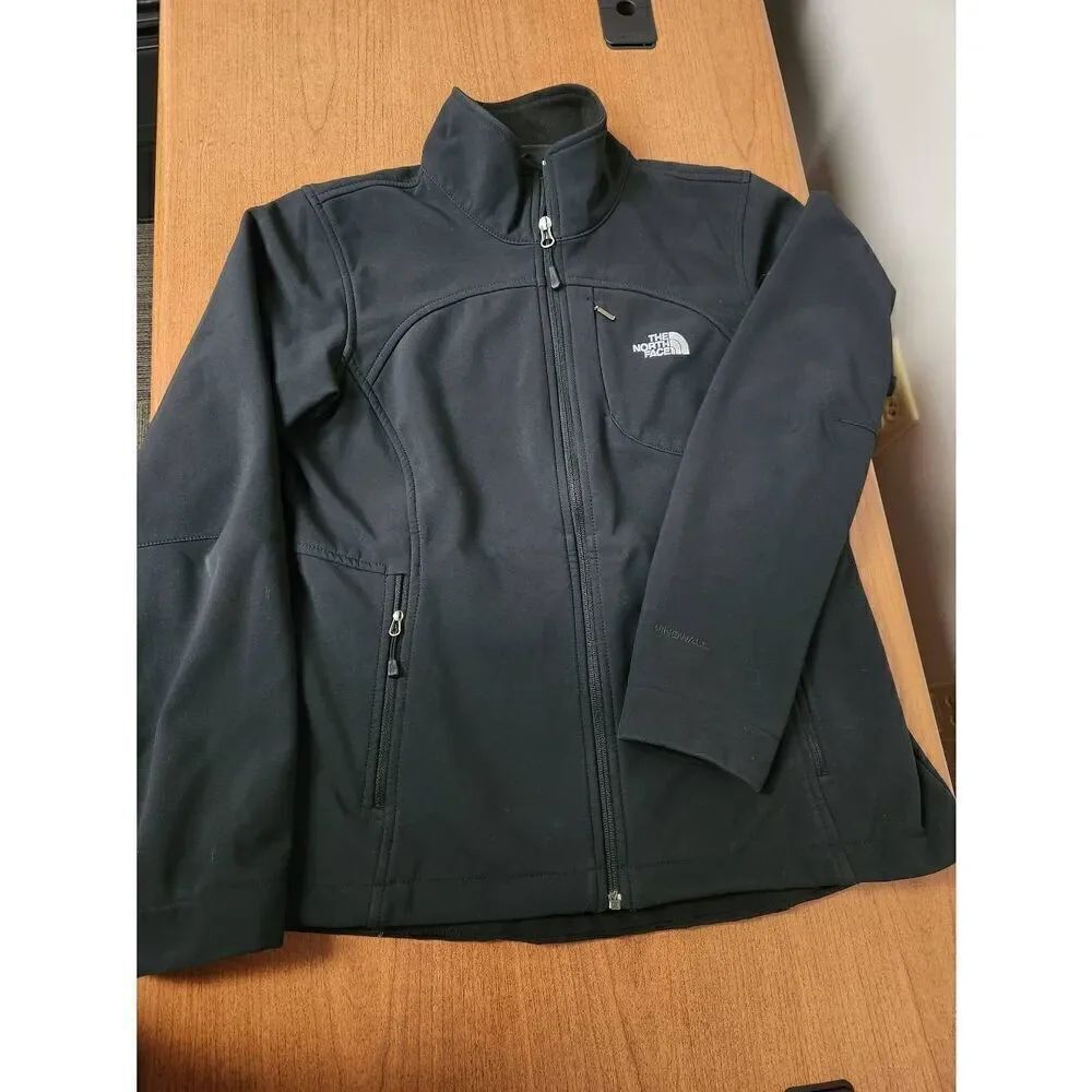 The North Face Women's Black Long Sleeves Full Zip Mock Neck Basic Jacket Size M